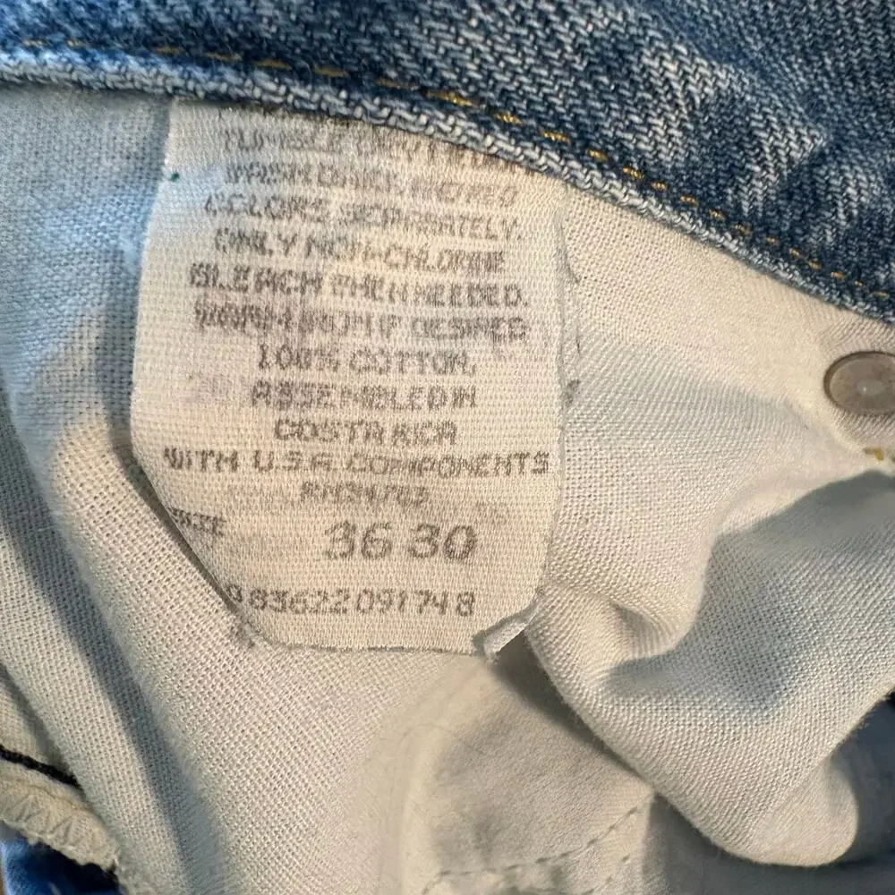 Vintage 80s Lee Blue Denim Medium Wash Straight‎ Leg Jeans